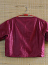 Banarasee Pure Silk Cotton Fabric Blouse-Maroon