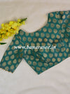Banarasee Cotton Silk Zari Buta Blouse-Green