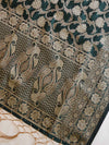 Banarasee Salwar Kameez Cotton Silk Resham Buti Woven Fabric-Green