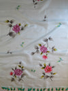 Banarasee Pure Organza Silk Saree With Hand-Paint Floral Design-Sky Blue
