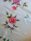 Banarasee Pure Organza Silk Saree With Hand-Paint Floral Design-Sky Blue