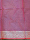 Banarasee Cotton Silk  Saree With Floral Buta & Paisley Border-Pink