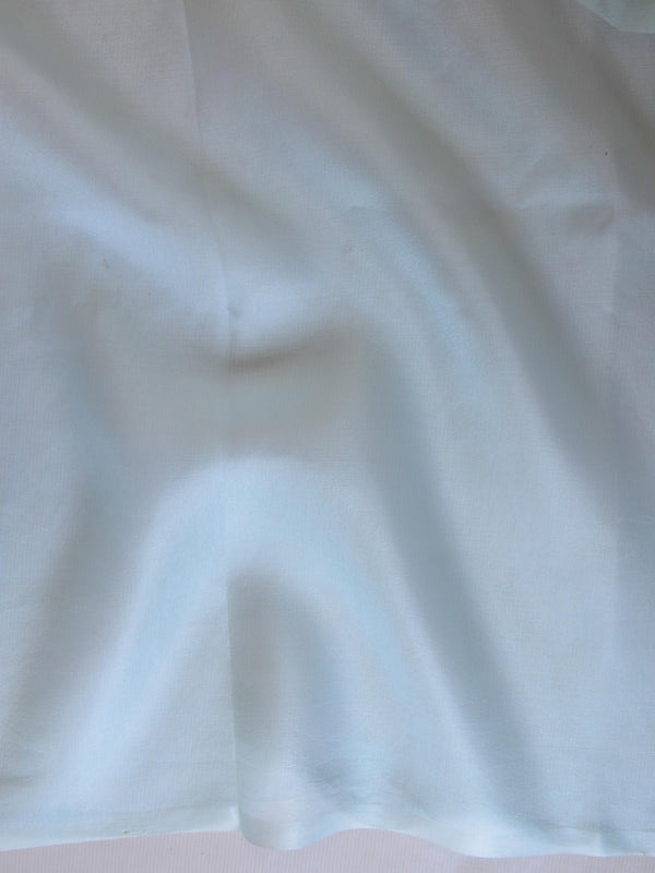 Banarasee Pure Organza Silk Saree With Hand-Paint Floral Design-Sky Blue