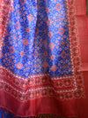Banarasee Chanderi Cotton Zari Buta Salwar Kameez Fabric With Digital Print Dupatta-Blue
