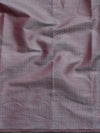 Banarasee Cotton Silk Saree With  Silver Zari Buta & Border-Peach