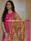 Banarasee Chanderi Cotton Zari Buta Salwar Kameez Fabric With Digital Print Dupatta-Pink