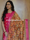 Banarasee Chanderi Cotton Zari Buta Salwar Kameez Fabric With Digital Print Dupatta-Pink