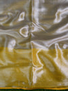 Banarasee Organza Mix Saree With Silver Zari Buta & Contrast Satin Border-Green