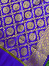 Banarasee Art Silk Salwar Kameez Fabric With Contrast Dupatta-Pink & Blue