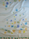 Banarasee Pure Organza Silk Saree With Hand-Paint Floral Design-Sky Blue