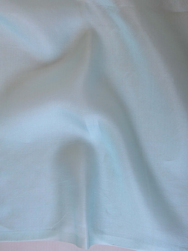 Banarasee Pure Organza Silk Saree With Hand-Paint Floral Design-Sky Blue