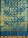 Banarasee Art Silk Salwar Kameez Fabric With Contrast Dupatta-Green & Grey
