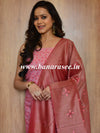 Handloom Embroidered Khadi Cotton Salwar Kameez Dupatta Set-Pink