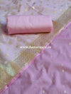 Banarasee Handloom Chanderi Cotton Zari Work Salwar Kameez Dupatta Set-Pink