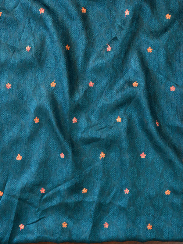Banarasee Soft Chiffon Saree With Floral Jaal Design-Pink