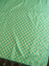 Banarasee Handwoven Polka Dot Semi Silk Saree-Green