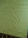 Banarasee Handwoven Polka Dot Semi Silk Saree-Light Green