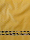 Banarasee Hand-Embroidery Chanderi Cotton Salwar Kameez Fabric With Art Silk Dupatta-Yellow & Grey