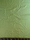 Banarasee Handwoven Polka Dot Semi Silk Saree-Light Green