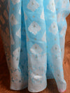 Banarasee Cotton Silk Jamdani Saree With Resham & Zari Design-Blue