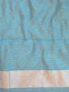 Banarasee Cotton Silk Jamdani Saree With Resham & Zari Design-Blue