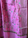 Banarasee Chanderi Cotton Salwar Kameez Fabric With Ghiccha Work-Pink