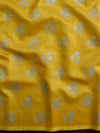 Banarasee Chanderi Salwar Kameez Silver Buta Fabric With Silver Dupatta-Yellow
