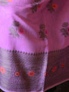 Banarasee Chanderi Cotton Salwar Kameez Fabric With Ghiccha Work-Pink