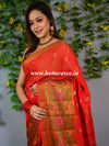 Banarasee Pure Chiffon Sari With Resham & Zari Work-Red
