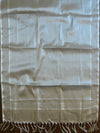 Banarasee Chanderi Salwar Kameez Silver Buta Fabric With Silver Dupatta-Yellow