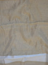 Banarasee Cotton Silk Jamdani Saree With Resham & Zari Design-Beige