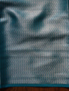 Banarasee Organza Mix Saree With Silver Zari Buta & Dual Color Design-Green & Blue