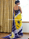 Banarasee Linen Cotton Shibori Dyed Saree-Multicolor