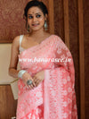 Banarasee Cotton Silk Jamdani Saree With Resham & Zari Design-Pink