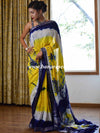 Banarasee Linen Cotton Shibori Dyed Saree-Multicolor