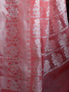 Banarasee Cotton Silk Jamdani Saree With Resham & Zari Design-Pink