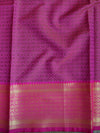Banarasee Organza Mix Saree With Jaal Design & Floral Border-White