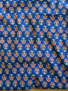 Handloom Mul Cotton Kameez & Bottom Set-Maroon & Blue