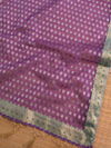 Banarasee Cotton Silk Salwar Kameez Fabric Paithani Border Design With Georgette Dupatta -Blue & Violet