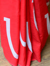 Handloom Mul Cotton Block Print Saree-Red
