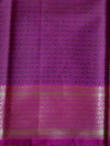 Banarasee Organza Mix Saree With Jaal Design & Floral Border-Pink