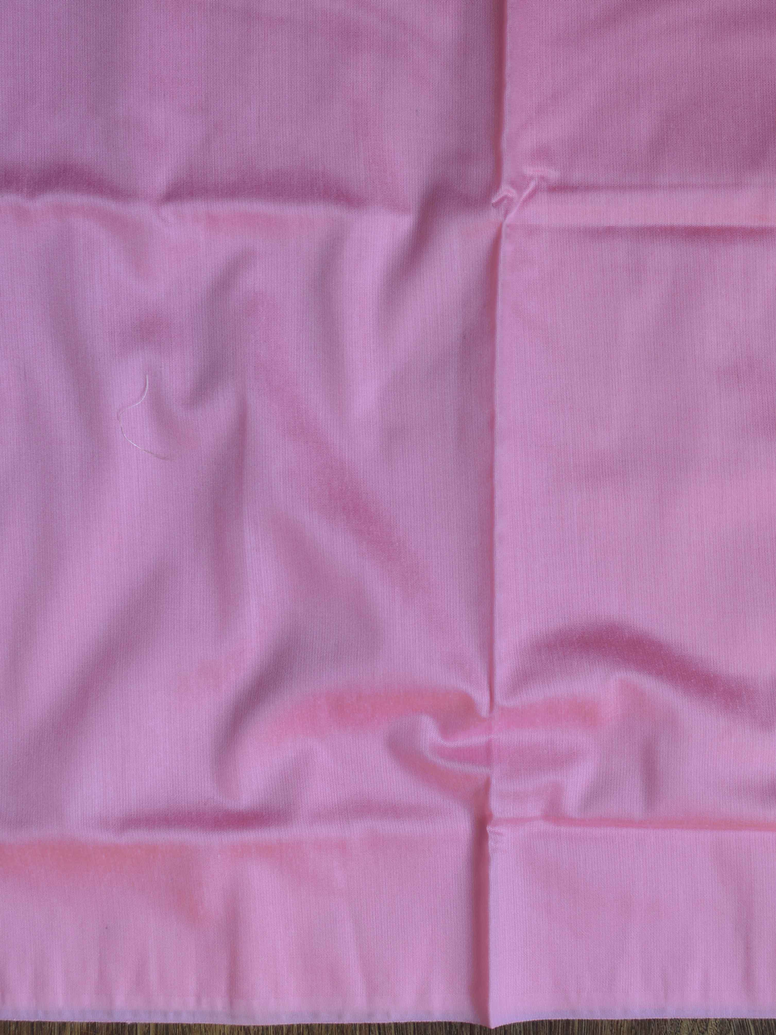 Banarasee Salwar Kameez Cotton Silk Gold Zari Buti Woven Fabric-Baby Pink