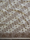 Banarasee Cotton Mix Ghichha Work Salwar Kameez Fabric With Dupatta-Off White