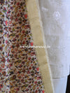Banarasee Embroidered Linen Salwar Kameez With Dupatta-White