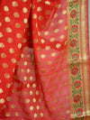 Banarasee Art Silk Saree with Zari Paithani Border-Red