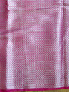 Banarasee Organza Saree With Silver Zari Design & Dual Color-Pink & Green