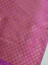 Banarasee Handwoven Soft Semi Silk Saree With Contrast Border Design-Black & Pink