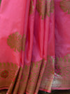 Banarasee Pure Silk Saree With Buta Design-Pink