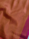 Banarasee Handwoven Soft Semi Silk Saree With Buta Design-Peach(Dual Shade)