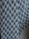 Handloom Mul Cotton Ajrakh Print Saree-Blue & White